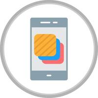 Layers Flat Circle Icon vector