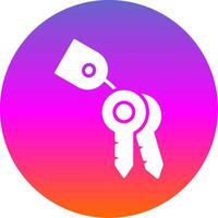 Keys Glyph Gradient Circle Icon Design vector