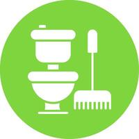 Toilet Multi Color Circle Icon vector