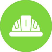 Helmet Multi Color Circle Icon vector