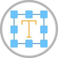 Typographic Flat Circle Icon vector