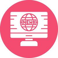 News Feed Multi Color Circle Icon vector