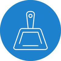 Dustpan Multi Color Circle Icon vector