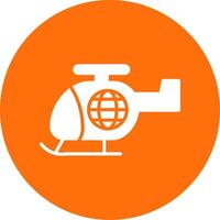 Helicopter Multi Color Circle Icon vector