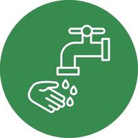 Washing Hands Multi Color Circle Icon vector