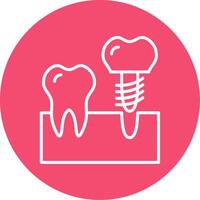 implantes multi color circulo icono vector