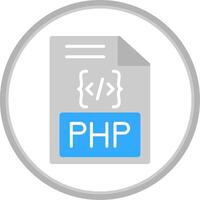 Php Flat Circle Icon vector