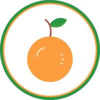 Orange Flat Circle Icon vector
