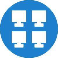 Monitors Multi Color Circle Icon vector