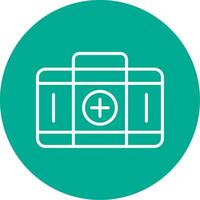 First Aid Kit Multi Color Circle Icon vector