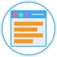 Browser Flat Circle Icon vector