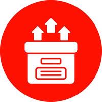 Storage Box Multi Color Circle Icon vector