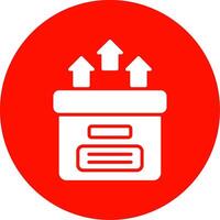 Storage Box Multi Color Circle Icon vector