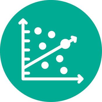 Scatter Graph Multi Color Circle Icon vector