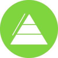 Pyramid Charts Multi Color Circle Icon vector