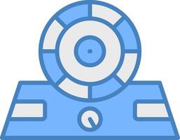 Light Line Filled Blue Icon vector