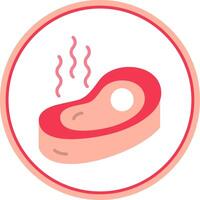 Beef Flat Circle Icon vector