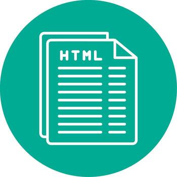 Html File Multi Color Circle Icon vector