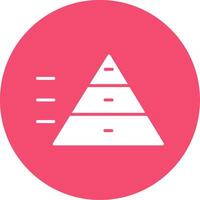 Pyramid Chart Multi Color Circle Icon vector