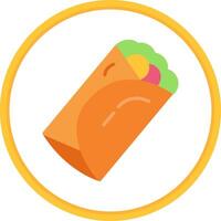 taco plano circulo icono vector