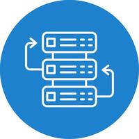 Servers Multi Color Circle Icon vector