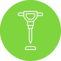 Hand Saw Multi Color Circle Icon vector