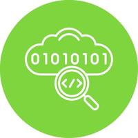 Cloud Coding Multi Color Circle Icon vector