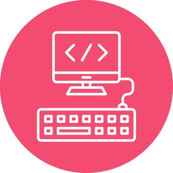 web programación multi color circulo icono vector