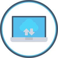 Cloud Computing Flat Circle Icon vector
