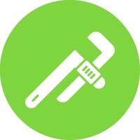 Pipe Wrench Multi Color Circle Icon vector