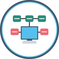 Tasks Flat Circle Icon vector