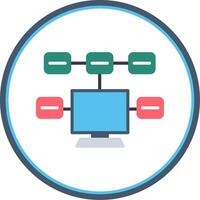 Tareas plano circulo icono vector