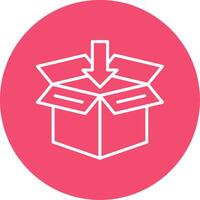 Open Box Multi Color Circle Icon vector