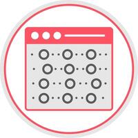 Recognition Flat Circle Icon vector