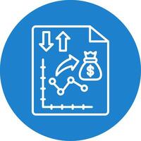 Money Strategy Multi Color Circle Icon vector