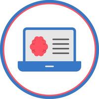 Laptop Flat Circle Icon vector