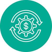 Money Management Multi Color Circle Icon vector