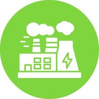 Power Plant Multi Color Circle Icon vector