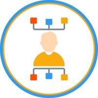 Workflow Flat Circle Icon vector