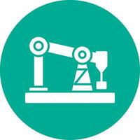 Drilling Rig Multi Color Circle Icon vector