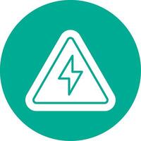 Electrical Danger Sign Multi Color Circle Icon vector