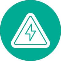 Electrical Danger Sign Multi Color Circle Icon vector