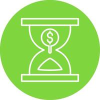Sand Timer Multi Color Circle Icon vector
