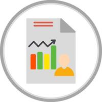 Bar Presentation Flat Circle Icon vector