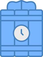 Dynamite Line Filled Blue Icon vector