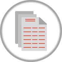 Files Flat Circle Icon vector