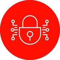Cyber Security Multi Color Circle Icon vector