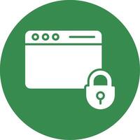 Web Security Multi Color Circle Icon vector