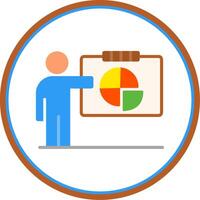 Presentation Flat Circle Icon vector