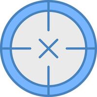 Scope Line Filled Blue Icon vector